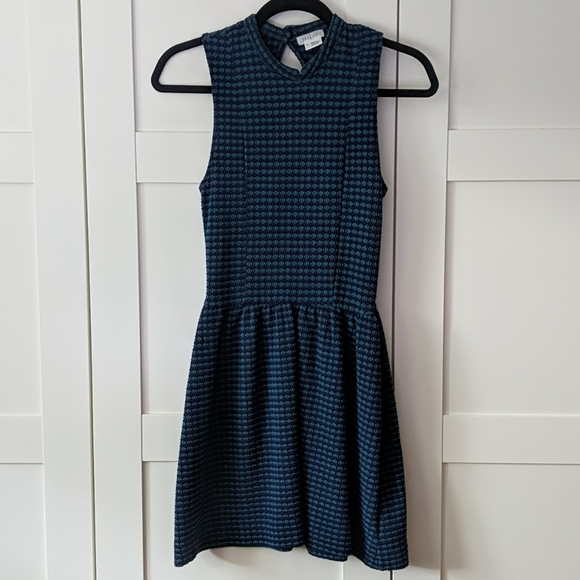 ❄️ 3/$25 Blue & Green Retro Mini Dress